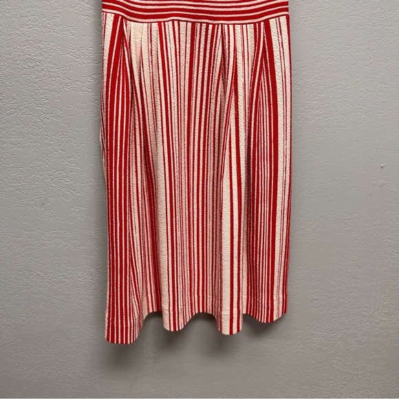 Anthropologie Postmark Size 6 Red Poppy Striped Sleeveless Dress - Picture 3 of 5